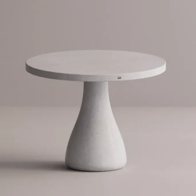 Luxury Handcrafted Round Concrete Pedestal Dining Table for Modern Interiors by Luxury Group International