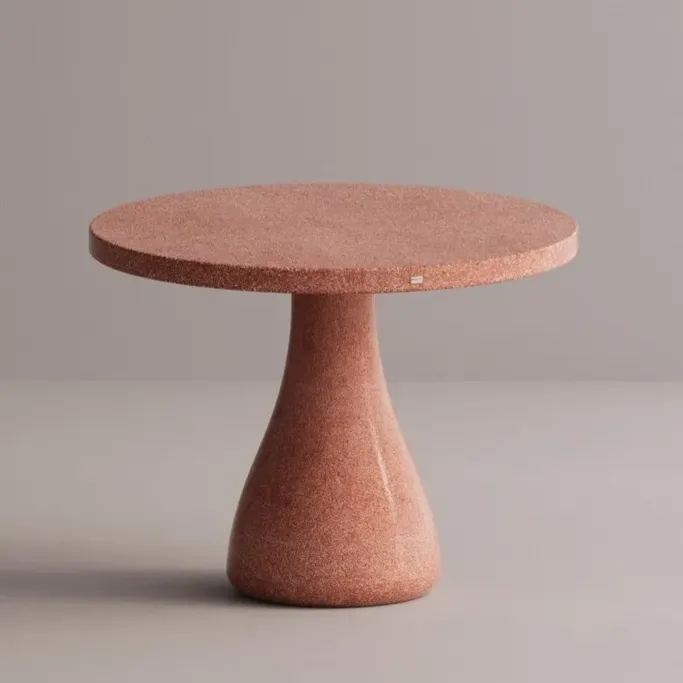 Luxury Handcrafted Round Concrete Pedestal Dining Table for Modern Interiors by Luxury Group International