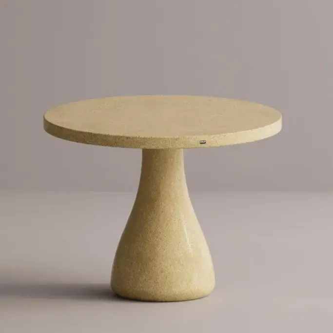 Luxury Handcrafted Round Concrete Pedestal Dining Table for Modern Interiors by Luxury Group International