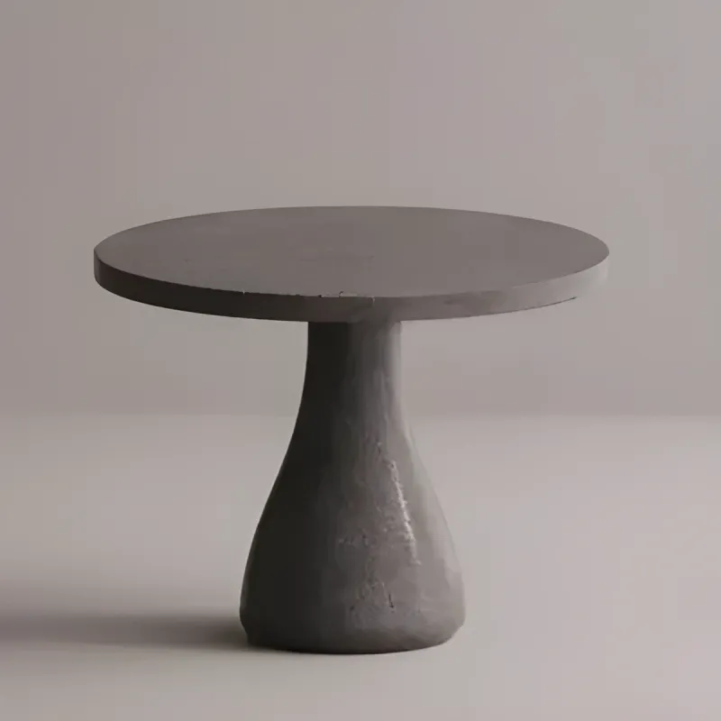 Mesa de Comedor Redonda de Pedestal de Hormigón Artesanal de Lujo para Interiores Modernos por Luxury Group International