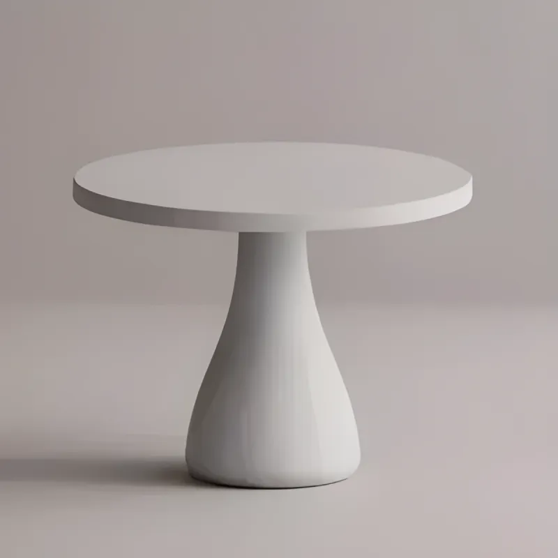 Mesa de Comedor Redonda de Pedestal de Hormigón Artesanal de Lujo para Interiores Modernos por Luxury Group International