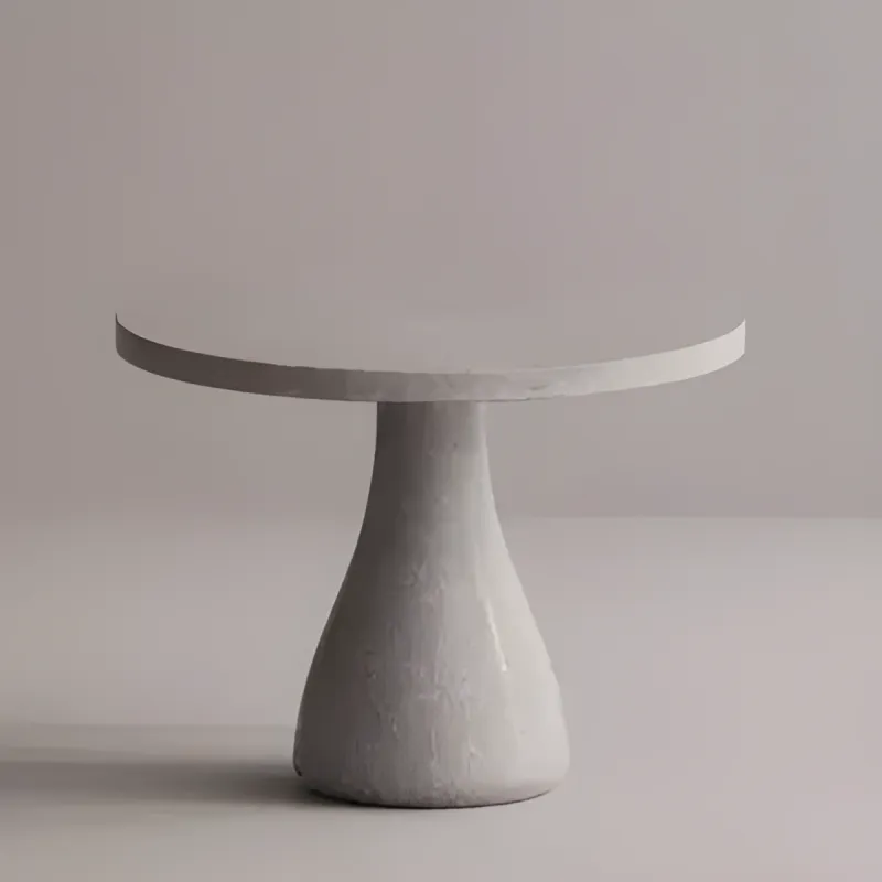 Mesa de Comedor Redonda de Pedestal de Hormigón Artesanal de Lujo para Interiores Modernos por Luxury Group International
