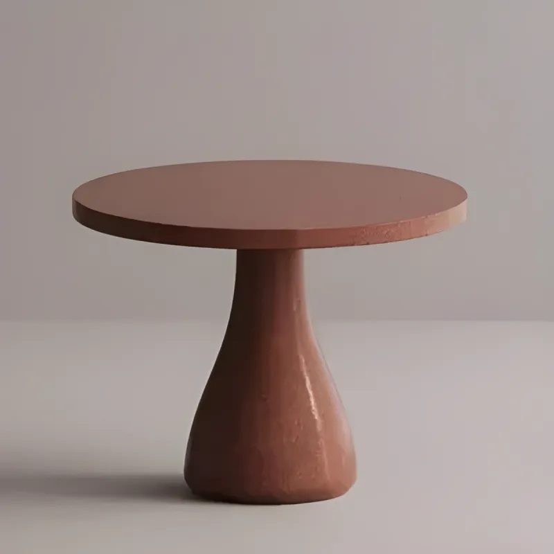 Mesa de Comedor Redonda de Pedestal de Hormigón Artesanal de Lujo para Interiores Modernos por Luxury Group International
