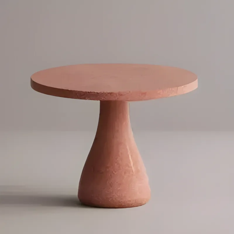 Mesa de Comedor Redonda de Pedestal de Hormigón Artesanal de Lujo para Interiores Modernos por Luxury Group International