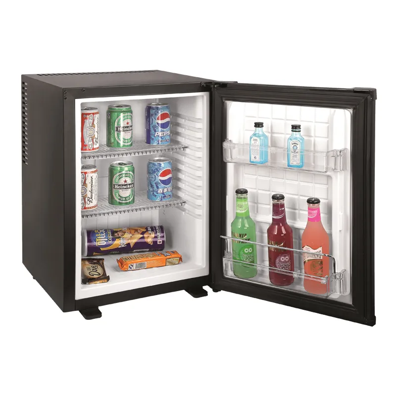 Luxury Hotel Mini Bar Cabinet with Zero-Noise Thermoelectric Cooling Technology - 40 Litre Front View by Luxury Group International