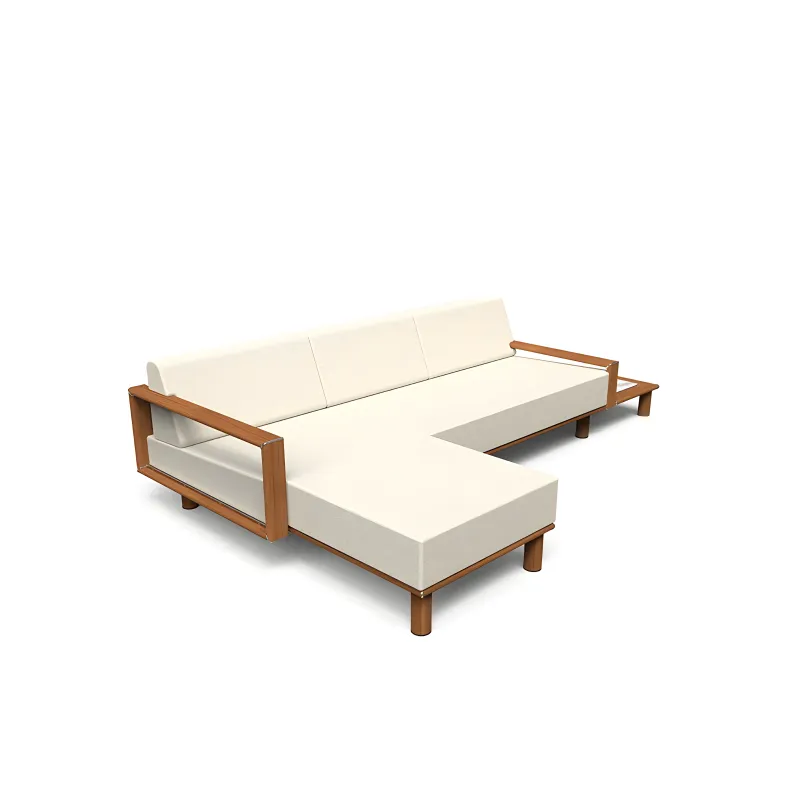 Luxus Ecksofa mit linker Chaiselongue & rechter Sockeltisch-Design von Luxury Group International