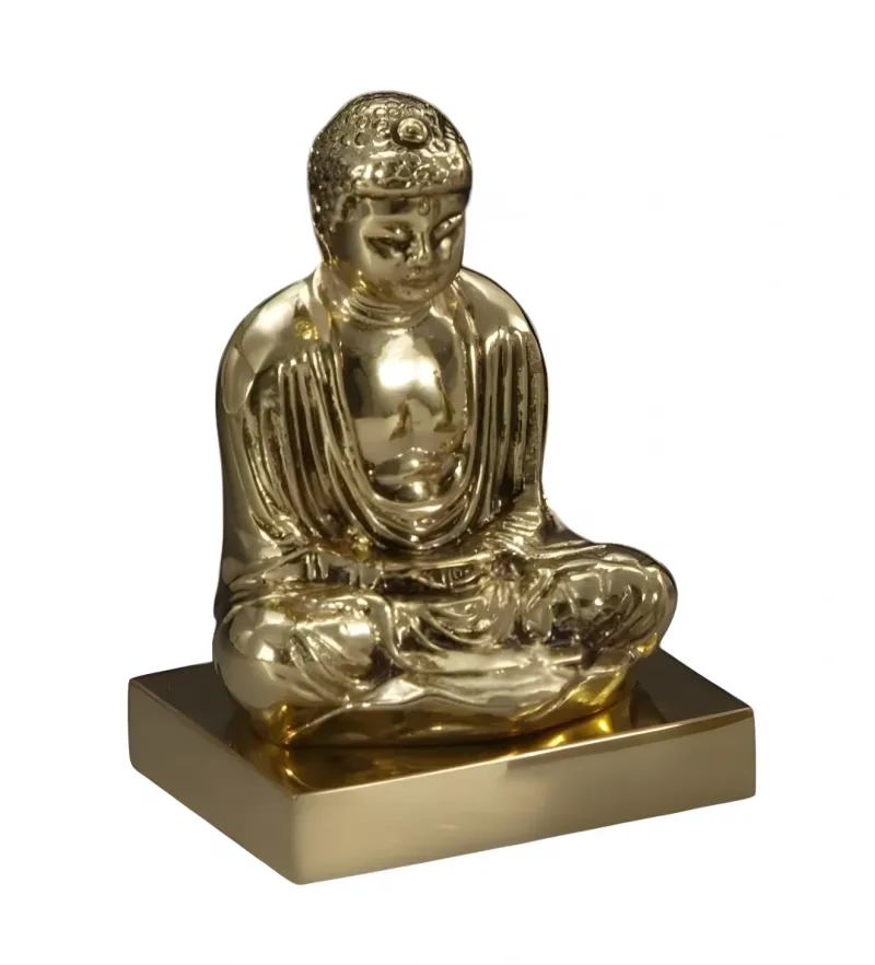 Luxury Meditating Buddha Bronze Sculpture in Golden & Silver Finish by Luxury Group International