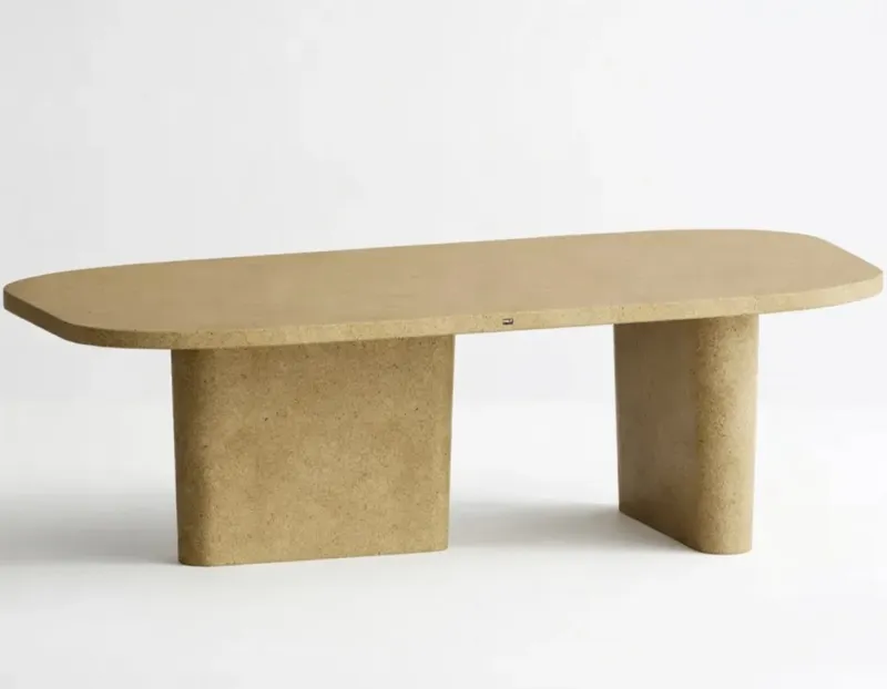 Luxury Oval Concrete Dining Table for Modern Indoor & Outdoor Living Spaces by Luxury Group International