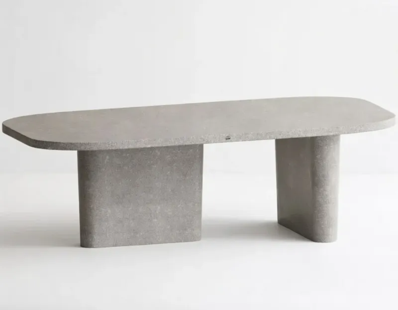 Luxury Oval Concrete Dining Table for Modern Indoor & Outdoor Living Spaces by Luxury Group International