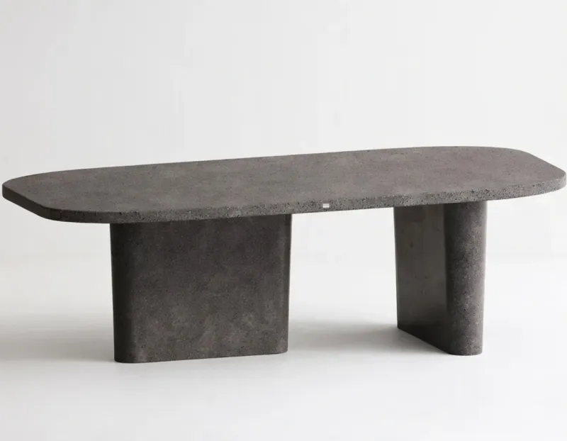 Luxury Oval Concrete Dining Table for Modern Indoor & Outdoor Living Spaces by Luxury Group International
