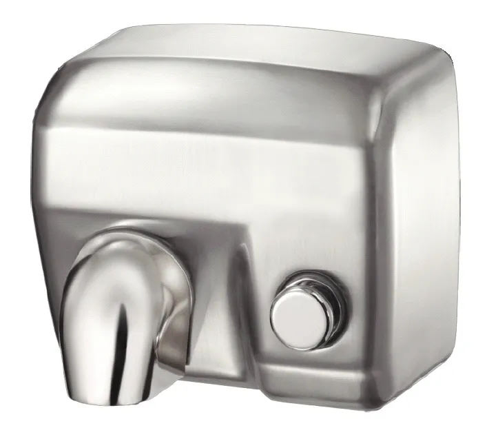 Luxury Push Button Hand Dryer with Anti-Vandal Stainless Steel Body by Luxury Group International