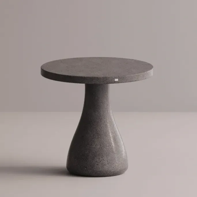 Luxury Round Pedestal Concrete Table for Elegant Indoor & Outdoor Spaces by Luxury Group International