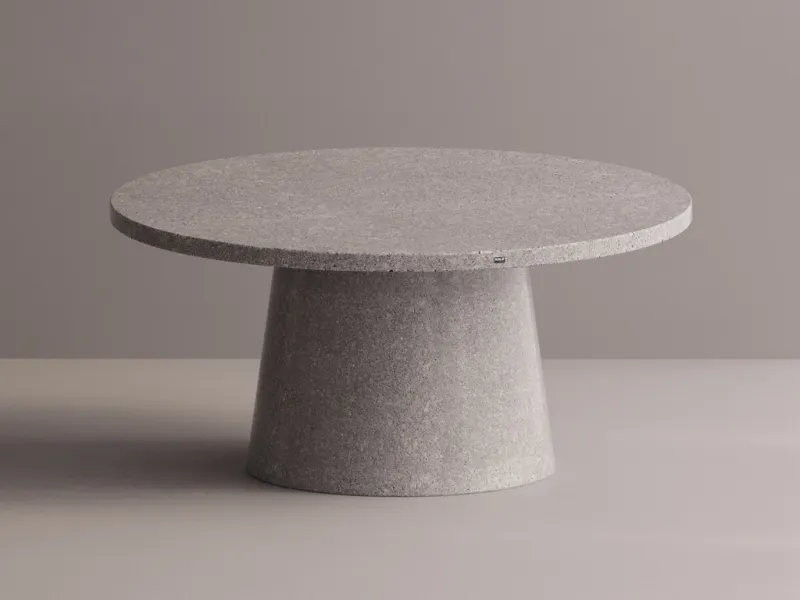 Luxury Round Pedestal Stone Dining Table for Indoor & Outdoor Living Spaces (L SIZE) by Luxury Group International