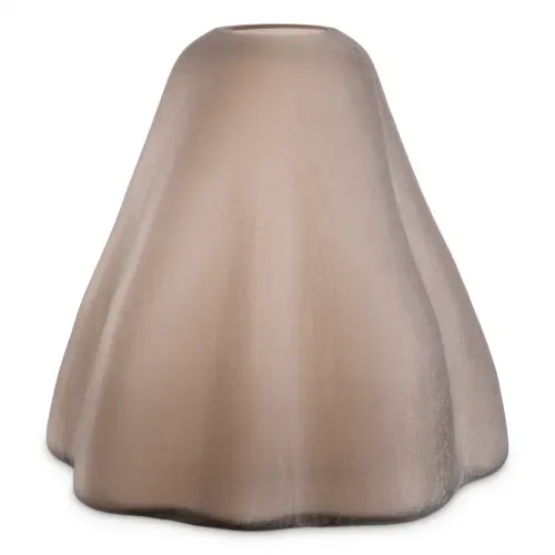 Luxury Sand-Toned Designer Glass Vase Front View by Luxury Group International
