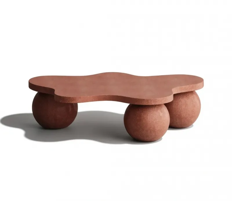Table Basse Sculpturale en Béton de Luxe au Design Organique Moderne par Luxury Group International