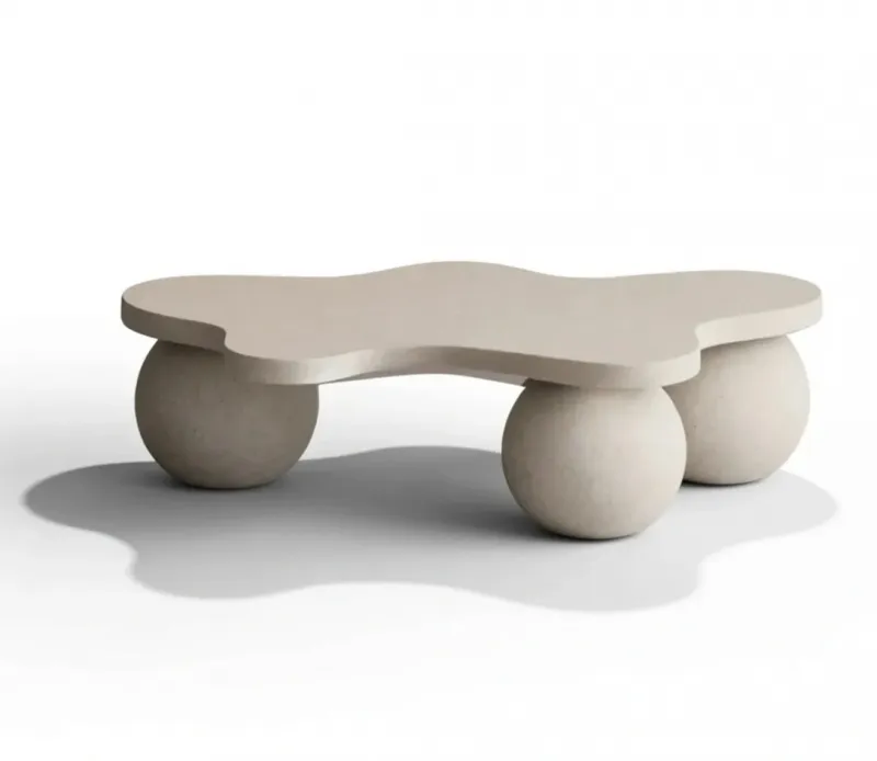 Table Basse Sculpturale en Béton de Luxe au Design Organique Moderne par Luxury Group International