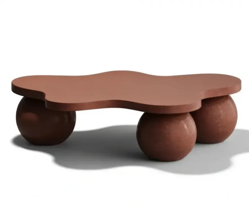 Table Basse Sculpturale en Béton de Luxe au Design Organique Moderne par Luxury Group International