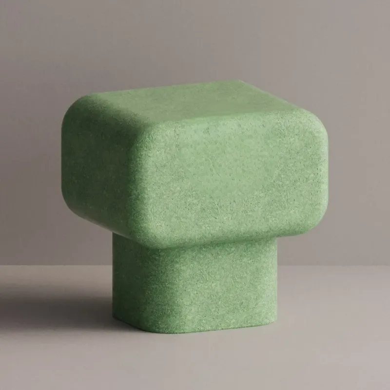 Luxury Sculptural Concrete Nightstand for Modern Bedroom Interiors by Luxury Group International