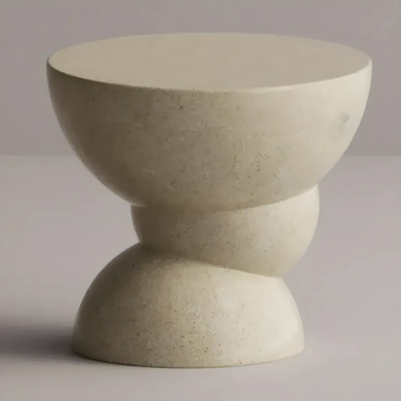 Luxury Sculptural Concrete Side Table for Modern Interiors- Luxury Side Table-Luxury Hotel Furniture by Luxury Group International
