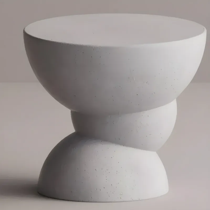 Luxury Sculptural Concrete Side Table for Modern Interiors- Luxury Side Table-Luxury Hotel Furniture by Luxury Group International