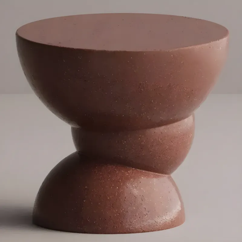 Luxury Sculptural Concrete Side Table for Modern Interiors- Luxury Side Table-Luxury Hotel Furniture by Luxury Group International
