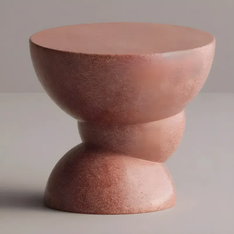 Luxury Sculptural Concrete Side Table for Modern Interiors- Luxury Side Table-Luxury Hotel Furniture by Luxury Group International