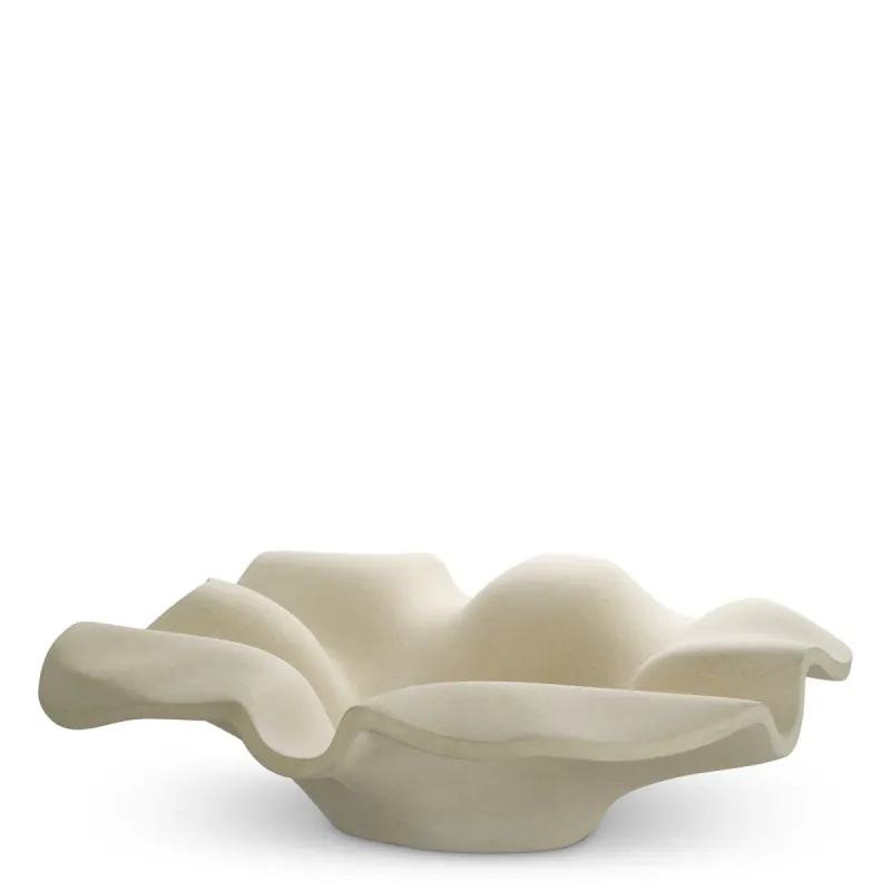 Ciotola Decorativa Scultorea a Forma di Fiore con Design a Petali Fluttuanti - Mobili di Lusso per Hotel Vista frontale di Luxury Group International