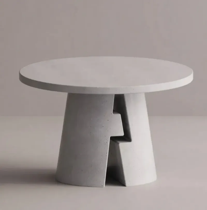 Luxury Sculptural Round Pedestal Table for Indoor & Outdoor Space by Luxury Group International