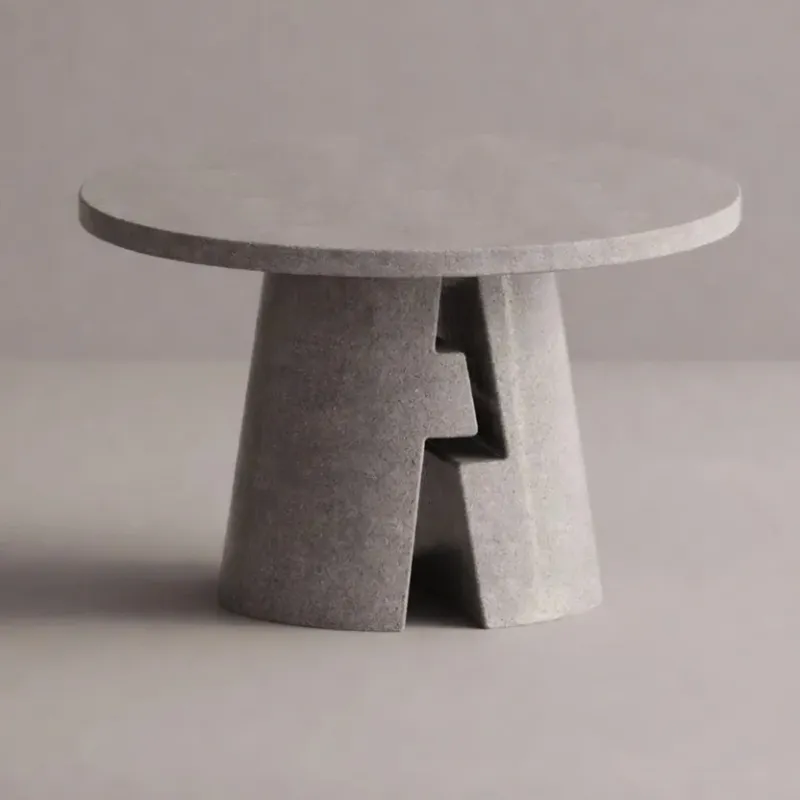 Luxury Sculptural Round Pedestal Table for Indoor & Outdoor Space by Luxury Group International
