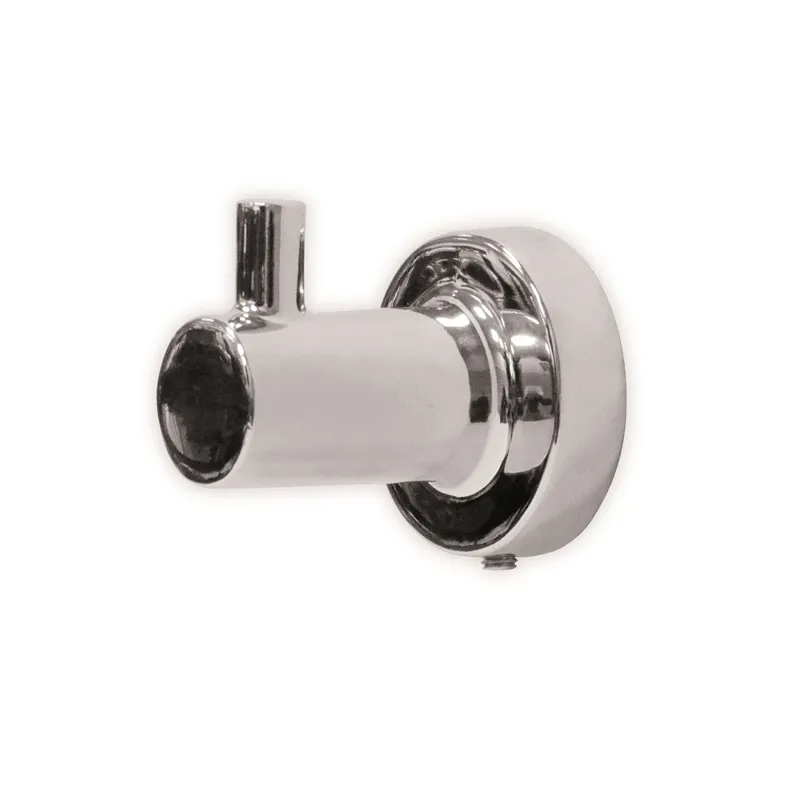 Luxury Single Head Chrome Plated Bath Robe Hanger Front View by Luxury Group International