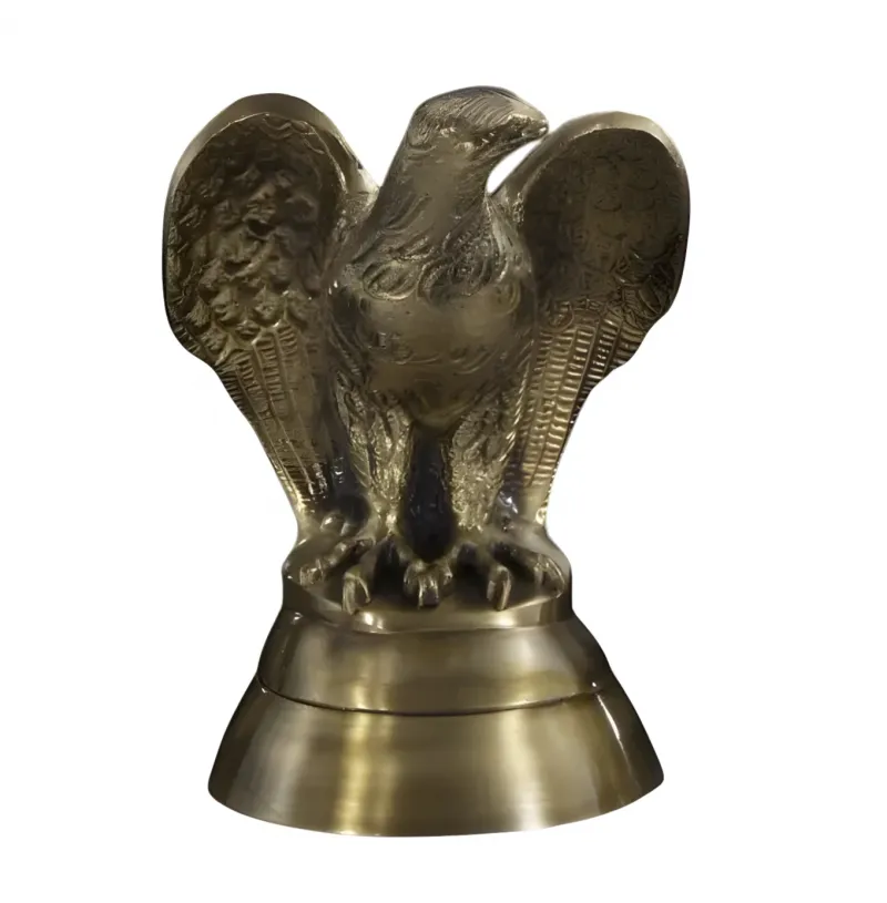 Luxury Spread-Wing Eagle Bronze Sculpture on Bell-Shaped Pedestal - Luxury Bronze Figure by Luxury Group International