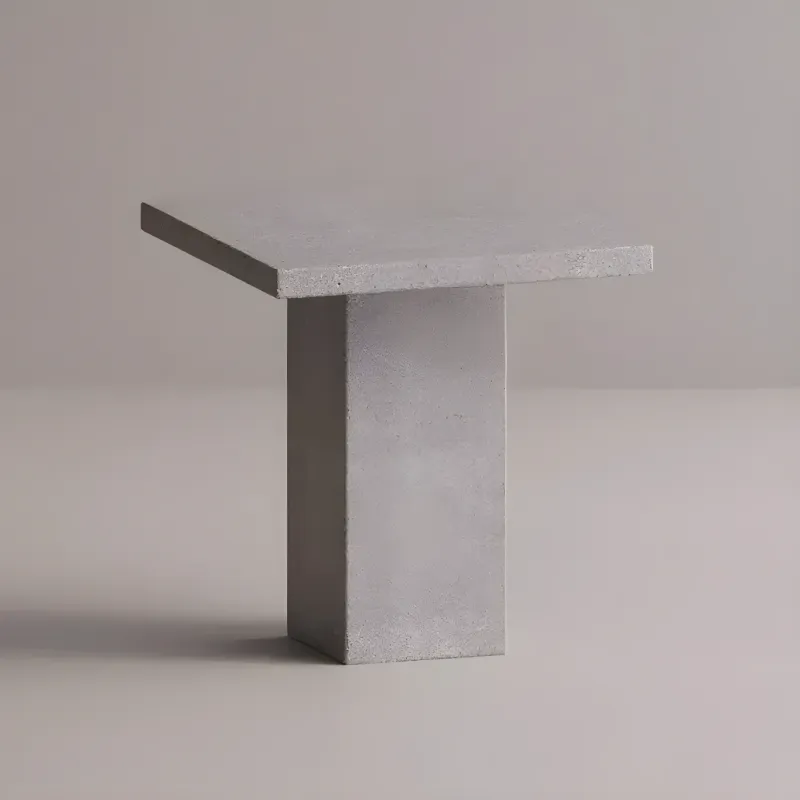 Mesa Pedestal Cuadrada de Concreto de Lujo para Uso Interior y Exterior por Luxury Group International