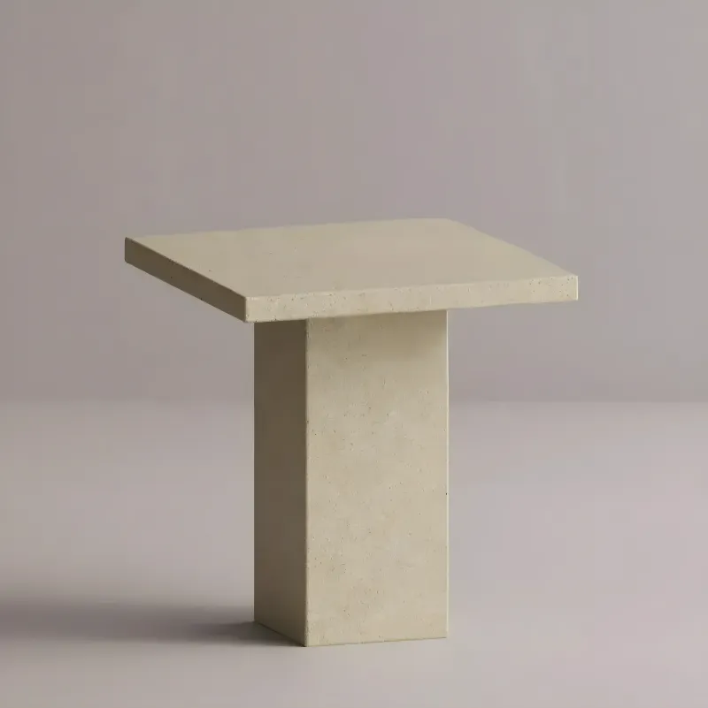 Mesa Pedestal Cuadrada de Concreto de Lujo para Uso Interior y Exterior por Luxury Group International