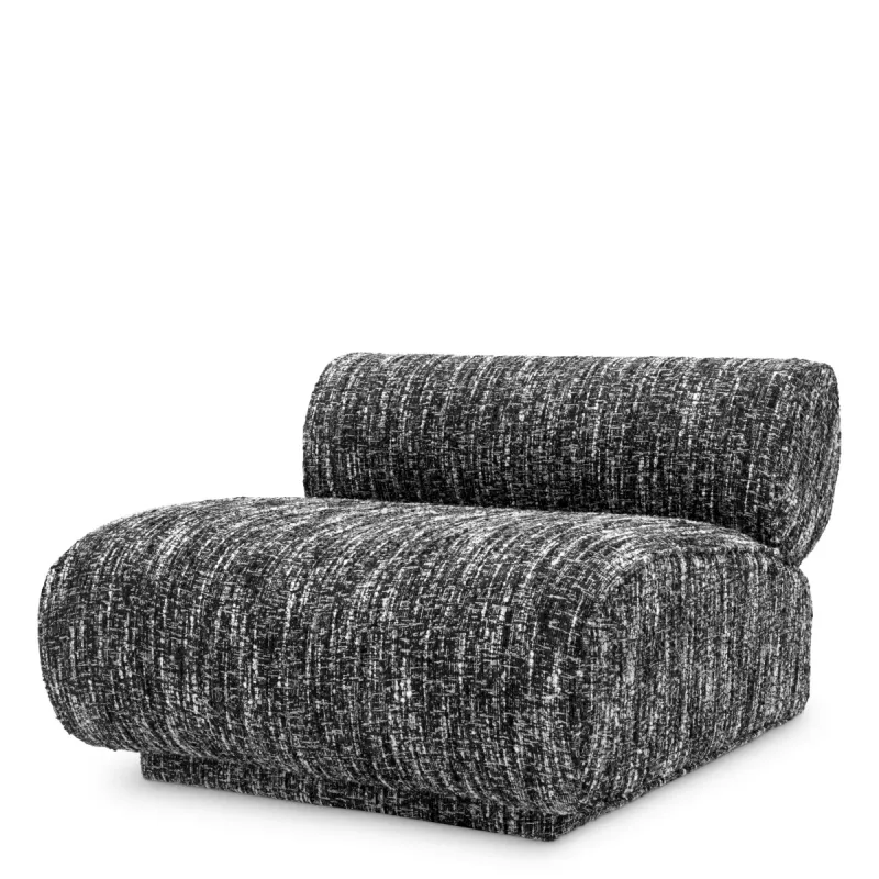 Luxury Textured Upholstered Lounge Armchair with Sculptural Form - Luxury Armchair by Luxury Group International
