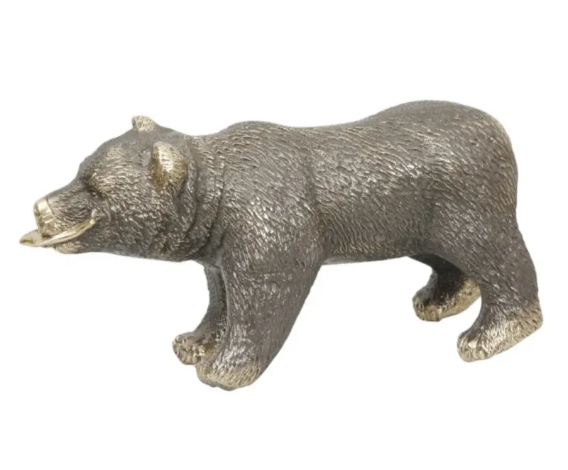 Luxury Walking Bear Bronze Sculpture in Three Artisan Finishes - Luxury Bronze Figure by Luxury Group International