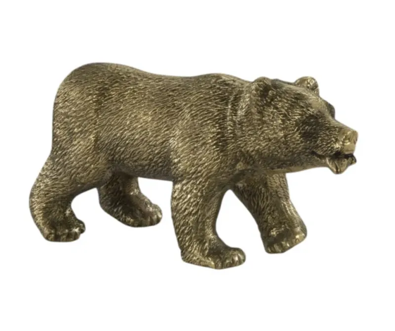 Luxury Walking Bear Bronze Sculpture in Three Artisan Finishes - Luxury Bronze Figure by Luxury Group International