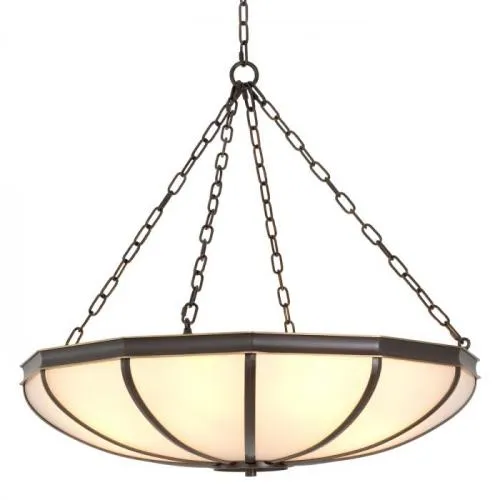 Luxury White Glass Sculptural Chandelier Front View by Luxury Group International