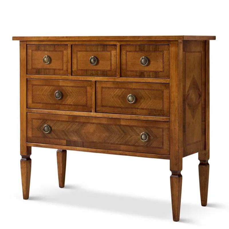 Luxury Wooden Chest of Drawers with Multi-Drawer Storage Cabinet Front View by Luxury Group International