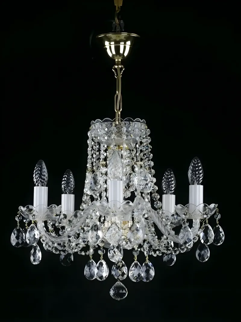 Majestica Crystal Glow Chandelier – Luxury Crystal Lighting for Modern Interiors Front View by Luxury Group International