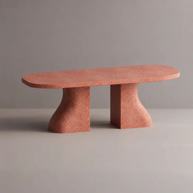Mesa de Comedor Moderna con Base Escultural de Pedestal y Diseño de Tapa Redondeada - Mobiliario de Lujo para Hoteles por Luxury Group International
