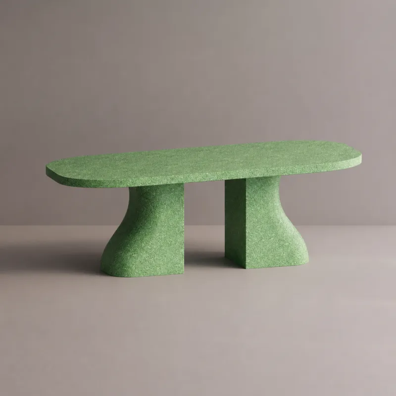 Mesa de Comedor Moderna con Base Escultural de Pedestal y Diseño de Tapa Redondeada - Mobiliario de Lujo para Hoteles por Luxury Group International