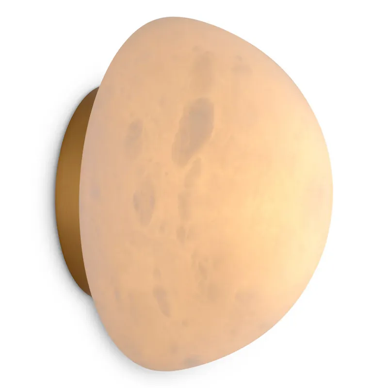 Luxury Round Alabaster Wall Sconce – Modern Ambient Designer Lighting by Luxury Group International