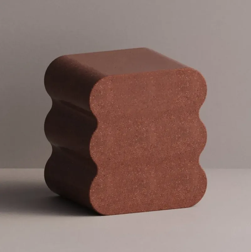 Modern Sculptural Concrete Bedside Table for Luxury Bedrooms by Luxury Group International