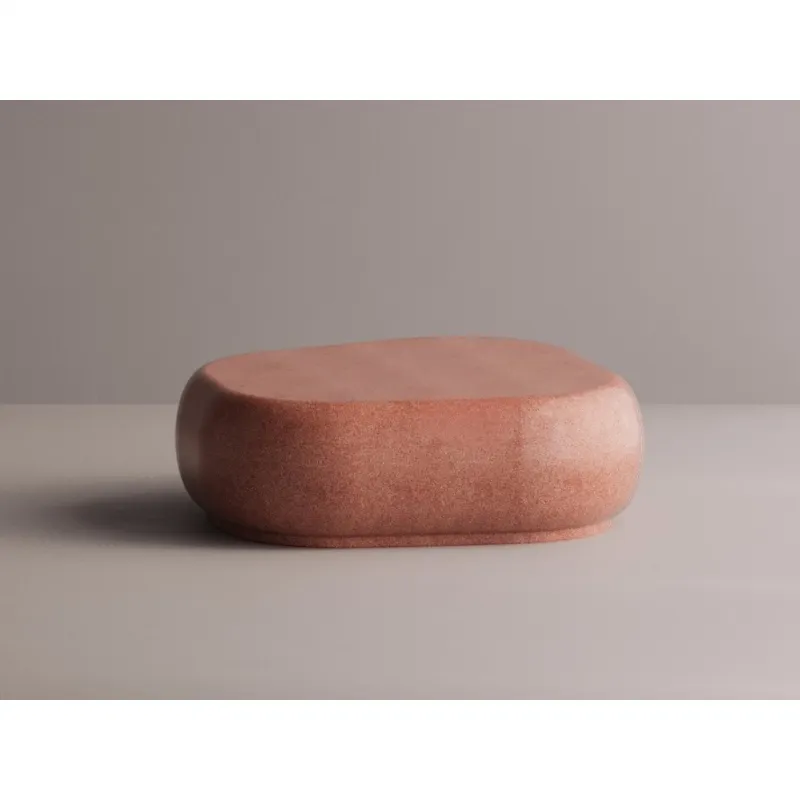 Modern Stone Coffee Table with Rounded Organic Design -Luxury Coffee Table by Luxury Group International
