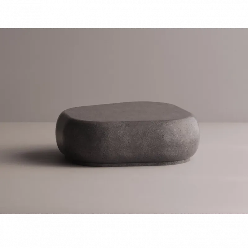 Modern Stone Coffee Table with Rounded Organic Design -Luxury Coffee Table by Luxury Group International