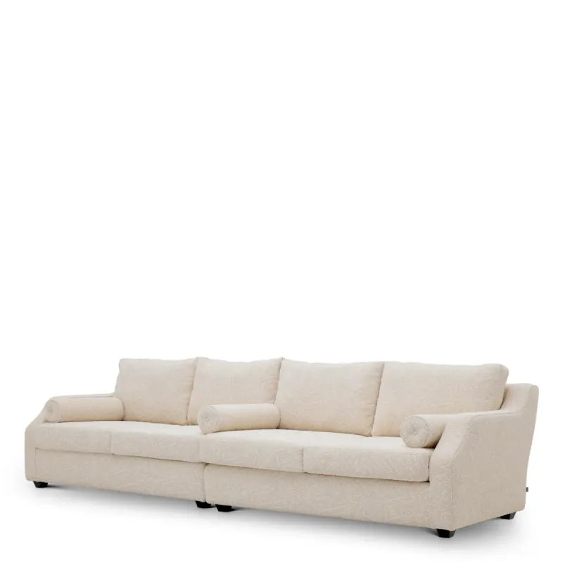 Luxus Elfenbein-Creme Modernes Stoffsofa für Elegante Wohnzimmer von Luxury Group International