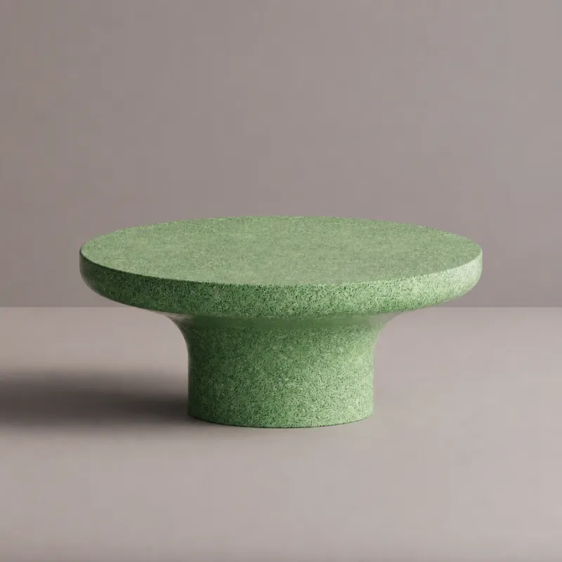 Tavolino Rotondo con Base Scultorea in Terrazzo - Mobili da Esterno di Lusso di Luxury Group International