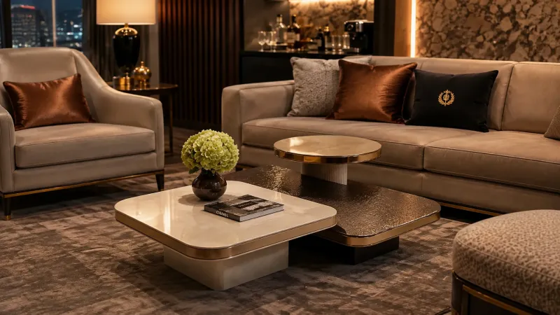 The Art of Gathering: How Round Coffee Cocktail Tables Create Elegant Luxury Living Spaces