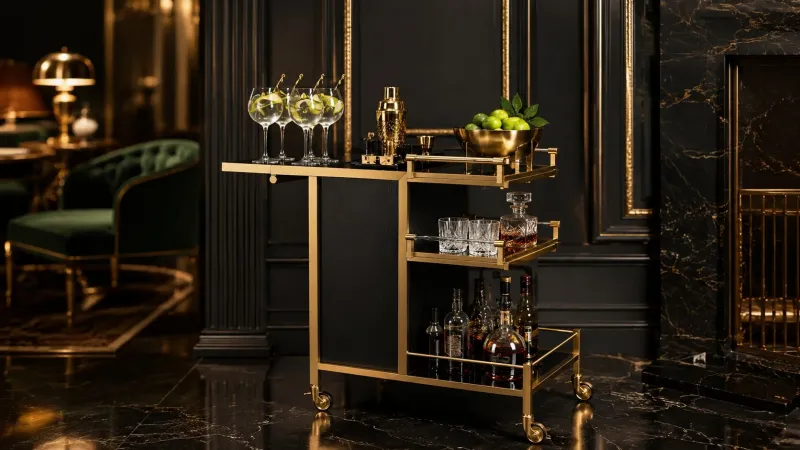 The Art of Transparency: How Glass Bar Carts Bring Lightness to Modern Luxury Interiors