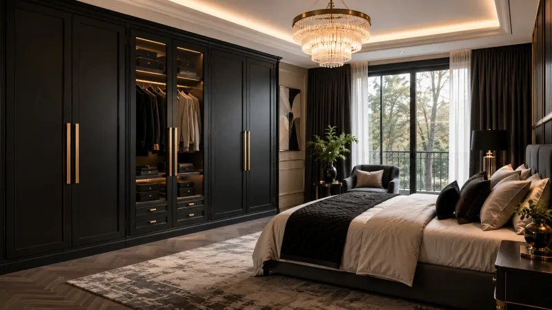 The Bold Luxury Trend Everyone Will Be Talking About in 2026: Matte Black Wardrobes